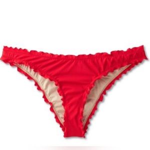 SHADE & SHORE WOMENS BIKINI BOTTOMS RUFFLE HIGH LEG EXTRA CHEEKY NWT